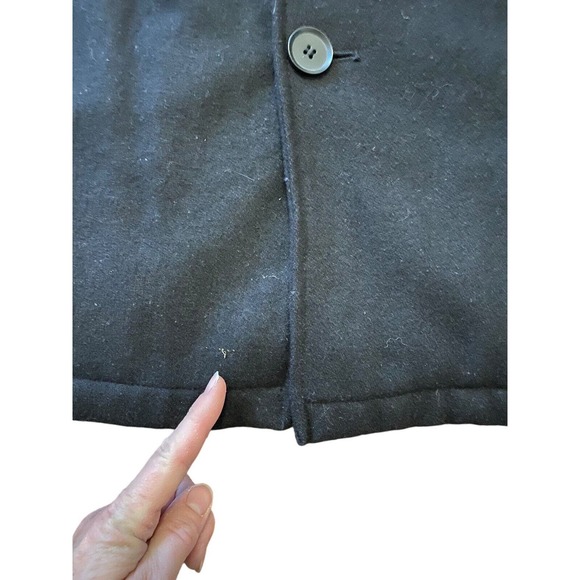 Steve & Barrys Woolly Mammoth Coat Mens XL Black Wool Blend Button Front Heavy - Picture 13 of 13